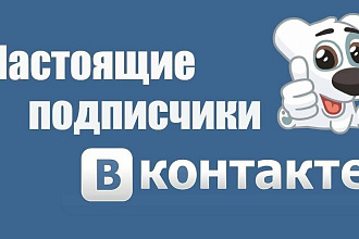 Сделаю 100 настоящих подписчиков в ВК
