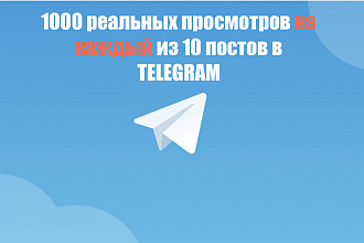 1000 реальных просмотров в Telegram