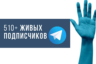510 живых подписчиков в ваш Telegram канал, ручная работа