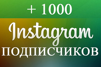 1000 подписчиков Instagram + 1000 подписчиков бонусом