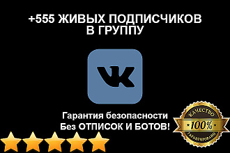 Заказать +555 живых подписчиков ВК