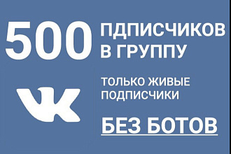 500 ЖИВЫХ подписчиков НА ВАШ ВК качественно И быстро