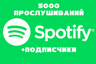 5000 прослушиваний в Spotify