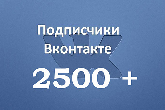 2500 + подписчиков в ВК