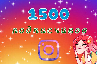 Раскрутка инстаграм, продвижение, 1500 подписчиков