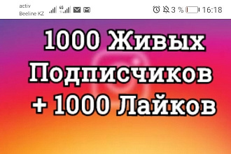 Предлагаю 1000 Живых подписчиков в инстаграм