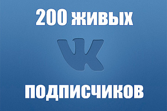 200 живых подписчиков VK