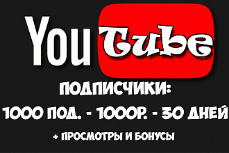 Безопасно добавлю +1000 подписчиков YouTube