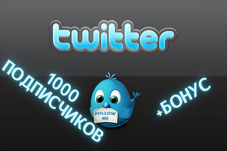 Продвижение в Twitter, 1000 подписчиков