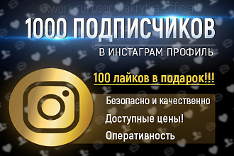 Добавим 1000 и более подписчиков в инстаграм instagram. Без отписок