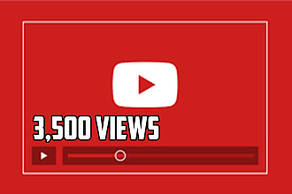 3500 просмотров youtube на ваше видео