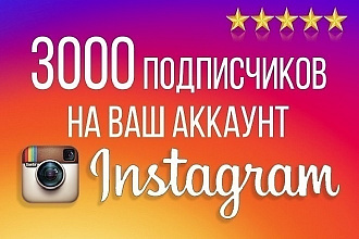 3000 подписчиков на ваш аккаунт Instagram