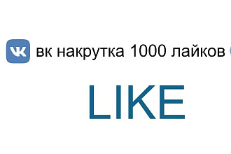 Накрутка вконтакте 1000 лайков