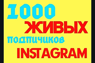 1000 живых подписчиков от инстаграма