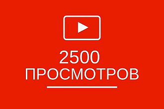 2500 просмотров на видео