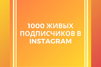 1000 русскоязычных живых подписчиков в instagram