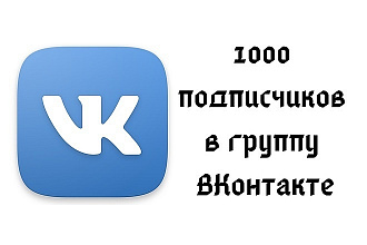 1000 подписчиков в группу