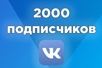2000 подписчиков ВКонтакте в группу или на вашу страницу или Instagram