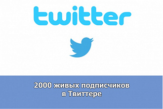 2000 живых подписчиков в твиттер