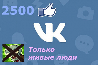 2500 лайков ВКонтакте, можно распределить