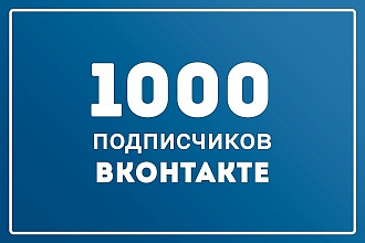 1000 Активных подписчиков вк