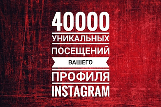 40.000 уникальных посещений профиля Instagram