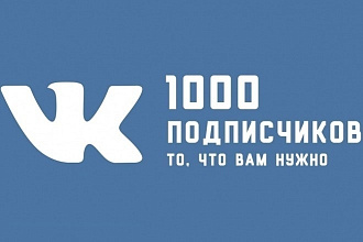 Добавлю 1000 живых подписчиков ВКонтакте
