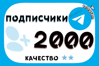 + 2000 подписчиков Telegram