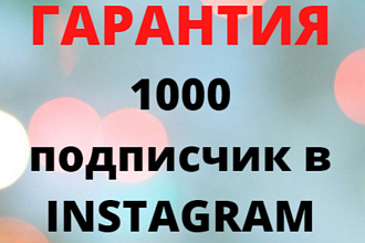 У вас будет 1000 живых подписчиков