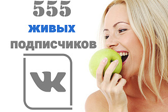 555 живых подписчиков ВК