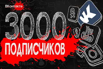 3000 подписчиков ВКонтакте + Бонус