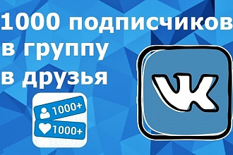 1000 подписчиков в паблик вконтакте