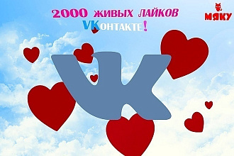 2000 живых лайков на паблик вконтакте