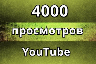 4000 просмотров YouTube. Быстрое выполнение. Вечная гарантия
