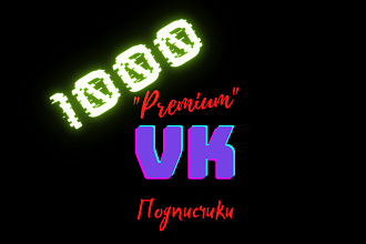 1000 Premium подписчиков ВКонтакте на вашу страницу или в группу