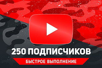 250 качественных подписчиков YouTube. Безопасное выполнение + Гарантия