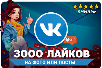 3000 живых лайков Вконтакте. Продвижения VK