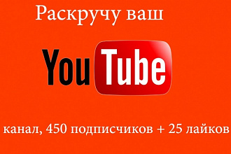 450 подписчиков YouTube