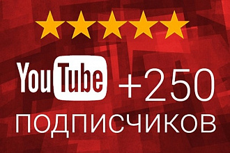250 подписчиков на канал YouTube