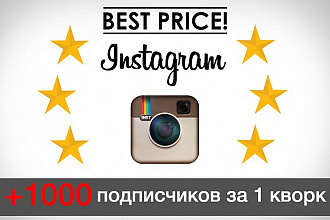 Подписчики в Instagram. 1000 подписчиков на ваш аккаунт в Инстаграме