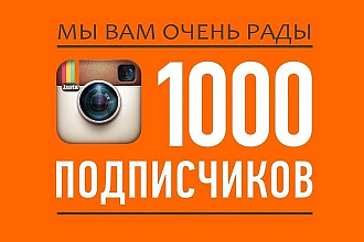 Продвижение 1000 подписчиков в instagram