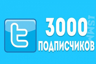 3000 подписчиков в Твиттере