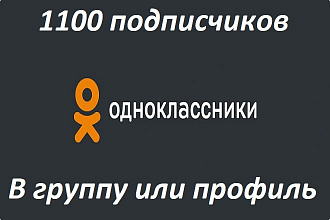 1100 Друзей- Подписчиков в группу или профиль из России