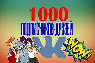 1000 подписчиков или друзей Вконтакте