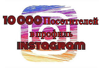 10000 посетителей в профиль instagram,с отображением в статистике