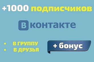 1000 подписчиков Вконтакте