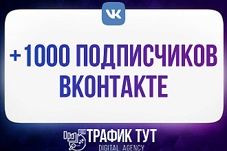 1000 качественных подписчиков в группу или паблик ВКонтакте, VK, ВК