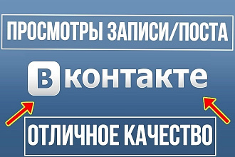9000 просмотров записи для соц. сети Вконтакте