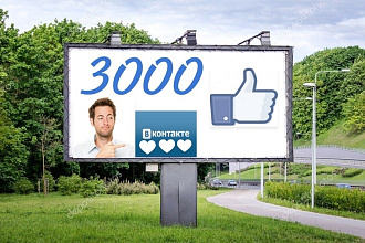 3000 Лайков ВКонтакте + Бонус +2000 просмотров