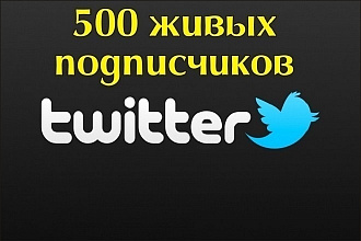 500 живых подписчиков в Twitter